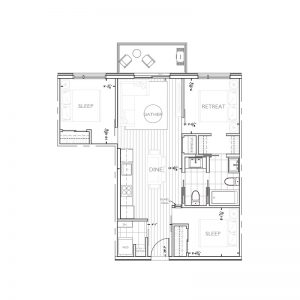 Legends of Cornerstone Floor Plan Suite F